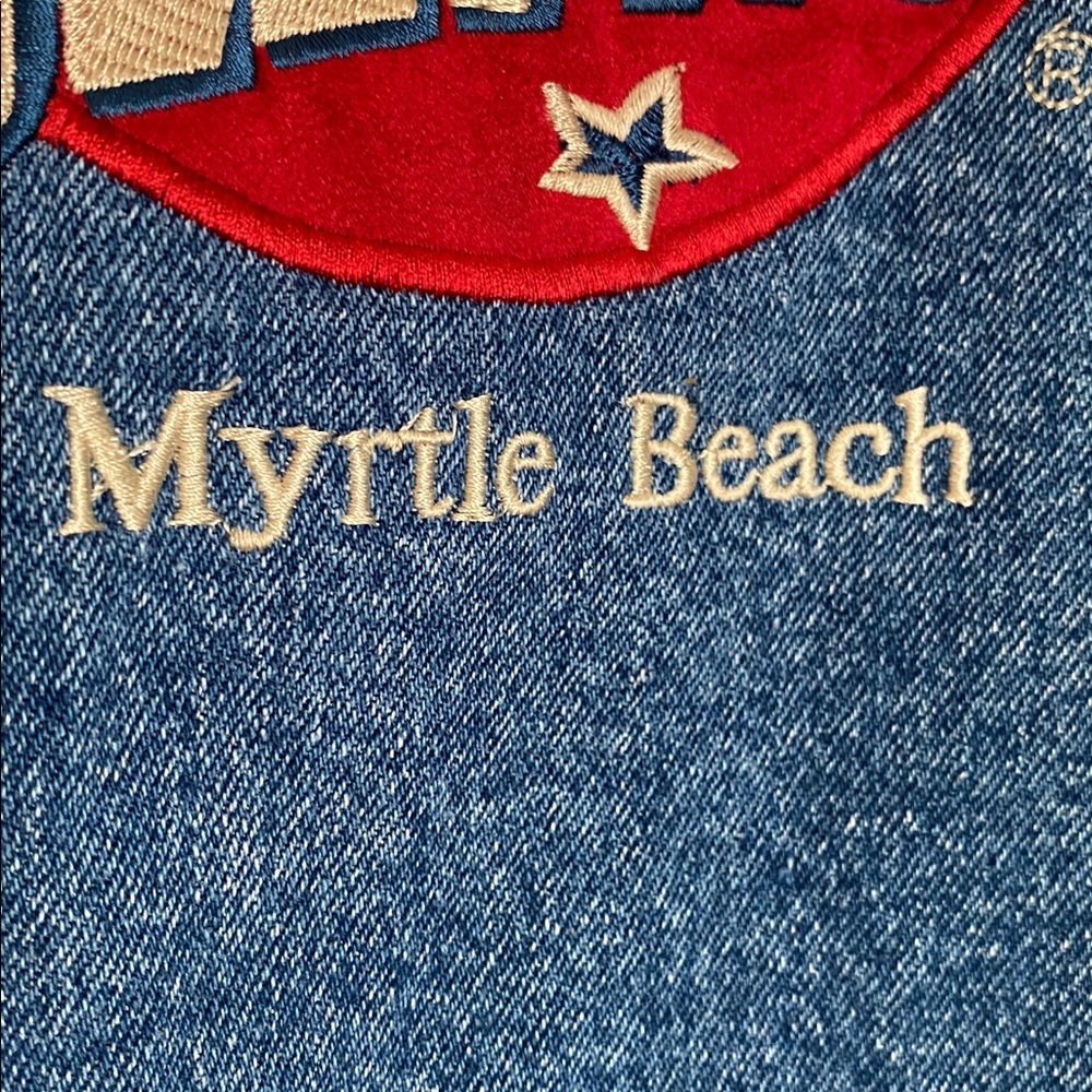 Planet Hollywood Men’s Vintage Blue Denim Jacket from 1998 - Picture 9 of 9